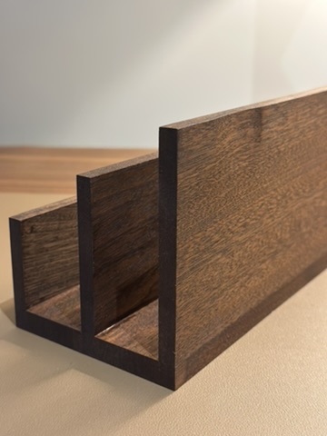 A piece in walnut